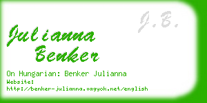 julianna benker business card